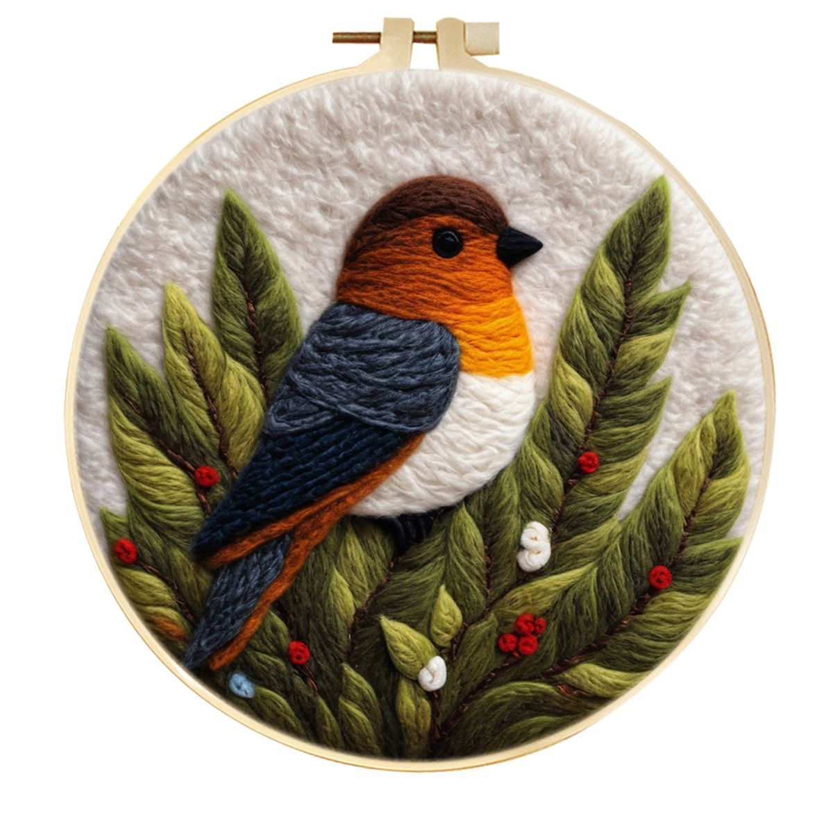 Wool Felt Painting With Embroidery Frame Needle Felt Supplies Suitable For Beginners