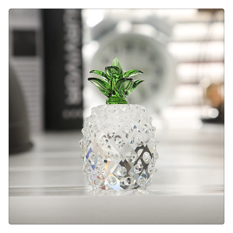 Crystal Pineapple Shape Car Decoration Quality Smooth Fruit Car Interior Car Accessories