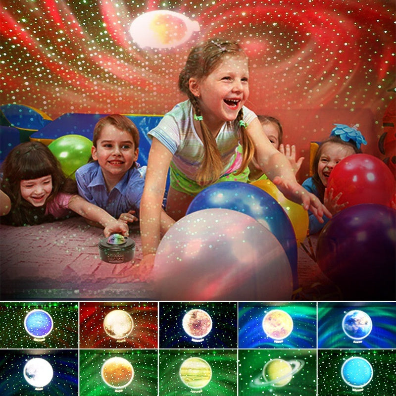 Plug-In Northern Lights Moon Galaxy Projector Astronaut Starry Sky Atmosphere Projection Lamp