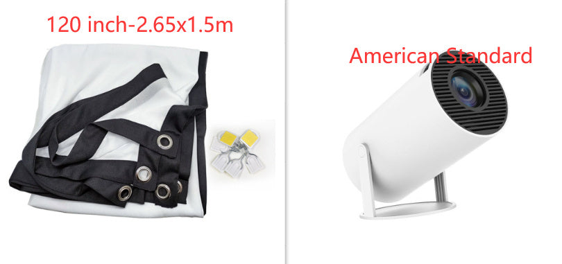 Portable Projector Small Straight Projector For Home Use 180 Degrees Projection Angle Automatic Focus Home Video Projector