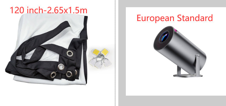 Portable Projector Small Straight Projector For Home Use 180 Degrees Projection Angle Automatic Focus Home Video Projector